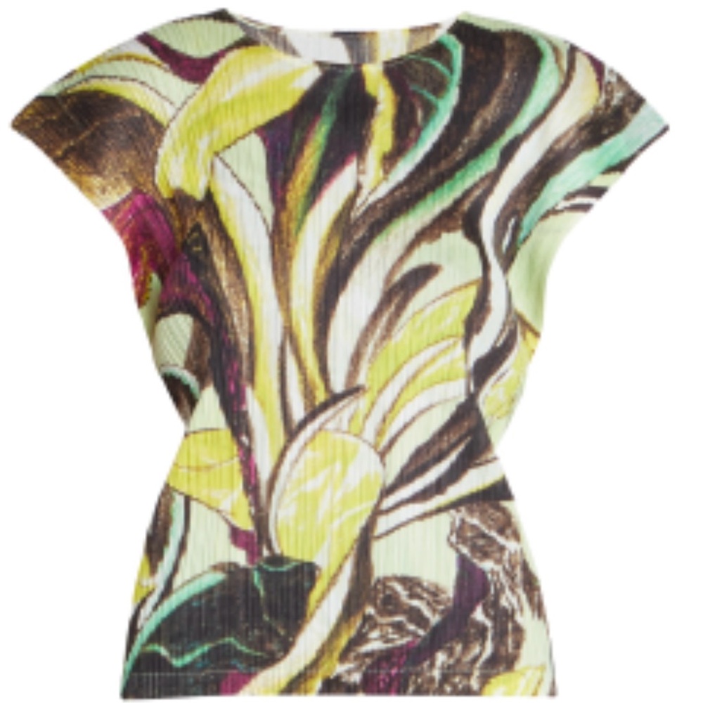 Pleats Please Issey Miyake Khaki Top